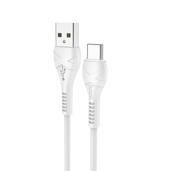 HOC-X37c-W HOCO - X37 COOL POWER FAST CHARGE DATA CABLE TYPE C 2.4A 1m WHITE