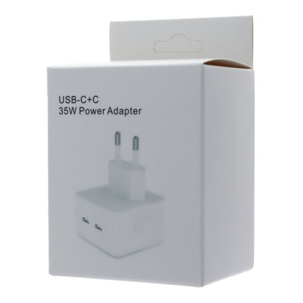 MA2392W USB TRAVEL CHARGER 35W DUAL Type-C WHITE UNIVERSAL