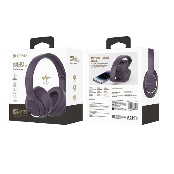 DVHF-386466 DEVIA Bluetooth headphones Kintone purple