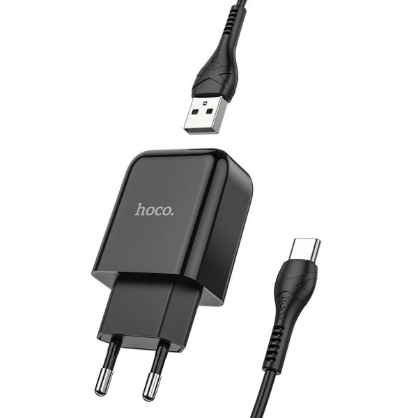 HOC-N2c-BK HOCO - N2 VIGOUR SINGLE USB TRAVEL CHARGER 2