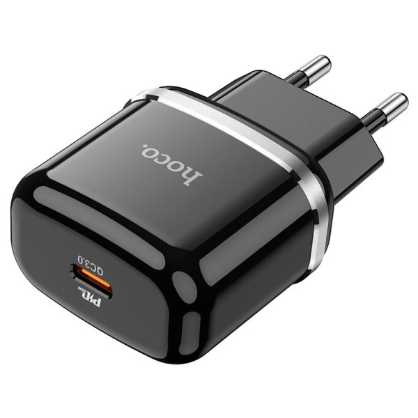 HOC-N24-BK HOCO - N24 Victorious TRAVEL FAST CHARGER Type C PD 20W BLACK
