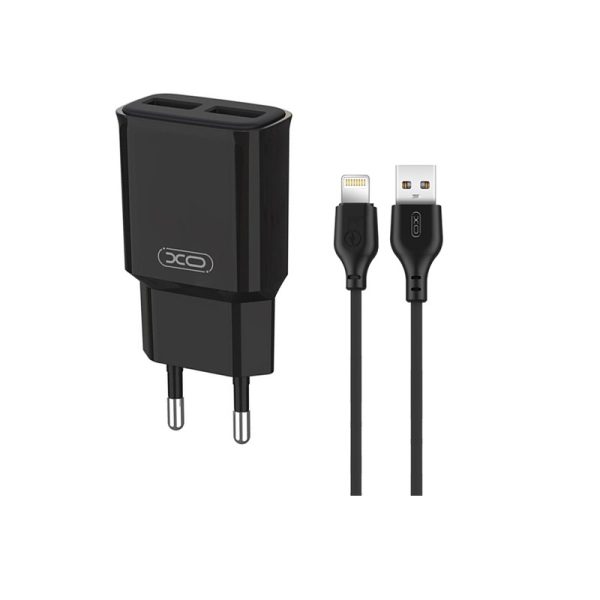 XO-L92Ci-BK XO - L92C wall charger 2x USB + + Lightning cable 2