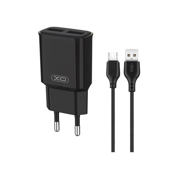 XO-L92Cm-BK XO - L92C wall charger 2x USB + + MicroUSB cable 2