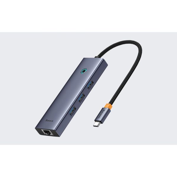 Baseus UltraJoy USB 3.0 Hub 3 Θυρών με σύνδεση USB-C Γκρι (B0005280A813-00) (BASB0005280A813-00)