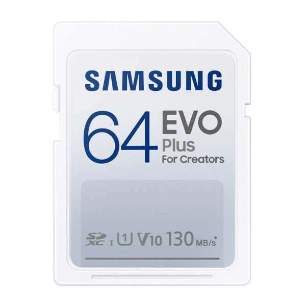 Samsung Evo Plus for Creators SDXC 64GB Class 10 U1 V10 UHS-I (MB-SC64K/EU) (SAMMB-SC64K-EU)