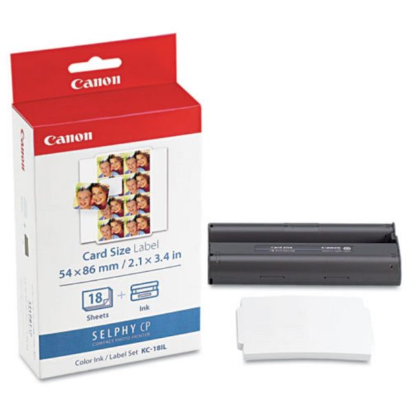 Canon KC-18IL Colour Ink & Paper Set Mini Stickers 18sheets (7740A001AH) (CAN-KC18IL)