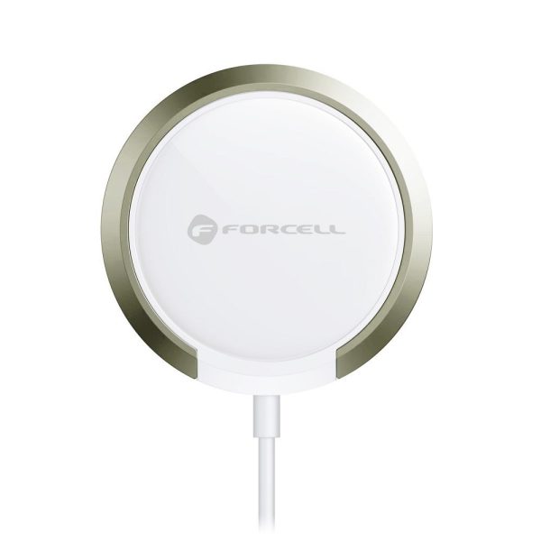 FOWC-225161 FORCELL F-ENERGY PowerPod wireless charger with ring/kick stand compatible with MagSafe white