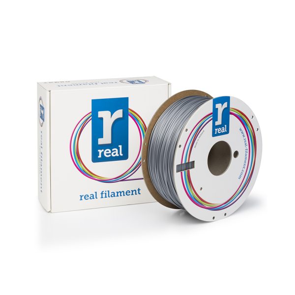 REAL PLA 3D Printer Filament - Silver - spool of 1Kg - 1.75mm (REALPLASILVER1000MM175)