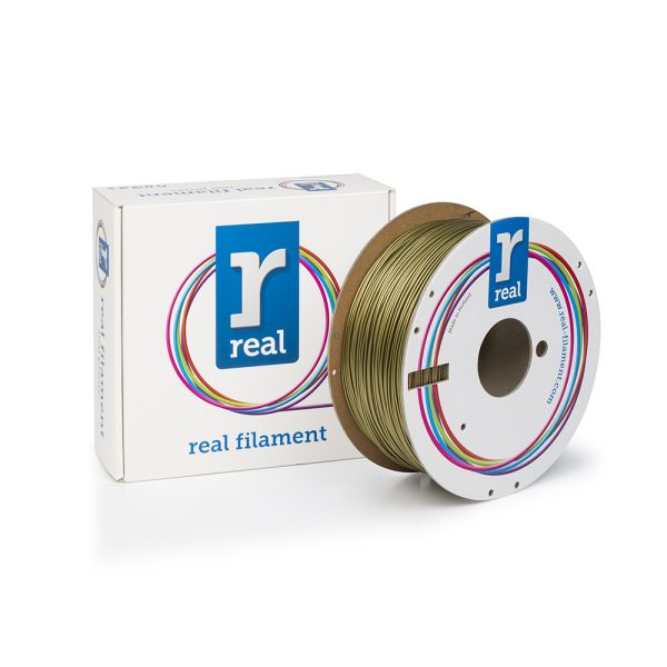 REAL PLA 3D Printer Filament - Gold - spool of 1Kg - 1.75mm (REALPLAGOLD1000MM175)