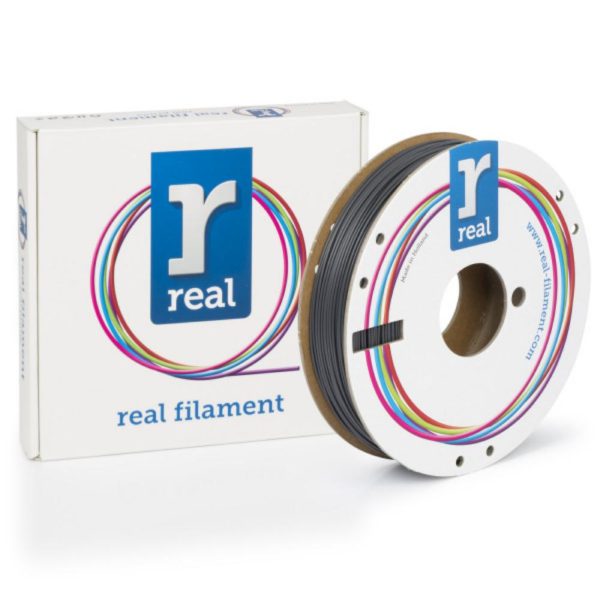 REAL PLA Tough 3D Printer Filament - Gray - spool of 0.5Kg - 1.75mm (REALPLATGRAY500MM175)