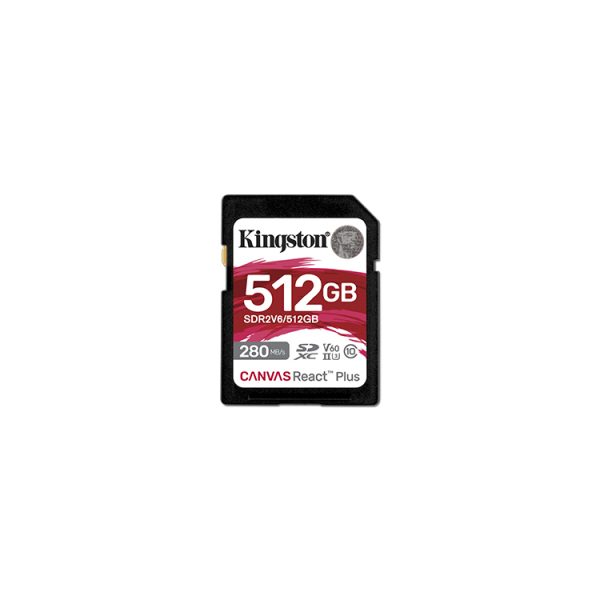 KINGSTON Memory Card Secure Digital SDR2V6/512GB Canvas React Plus V60 SD