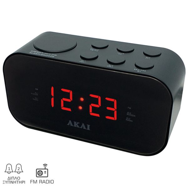 ACR-3088 Akai ACR-3088 Ψηφιακό ξυπνητήρι με ραδιόφωνο και διπλή αφύπνιση