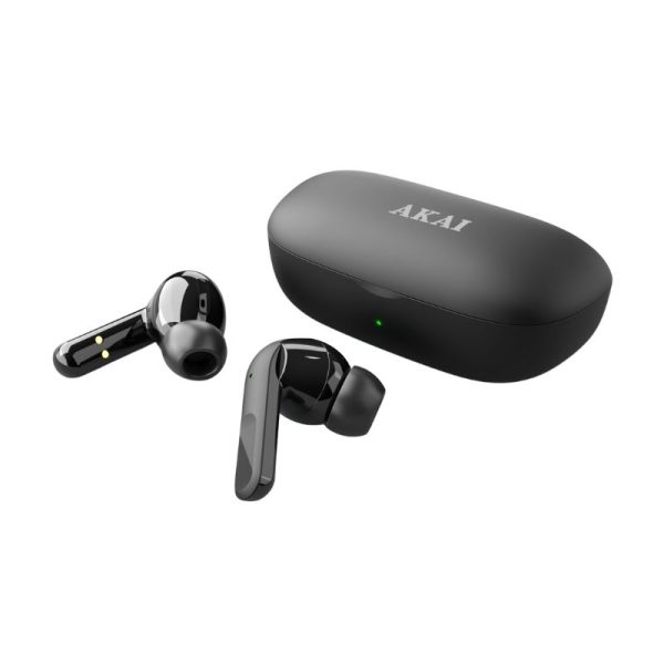 BTE-J20ANC Akai BTE-J20ANC Μαύρα Ασύρματα Bluetooth V5.3 in-ear ακουστικά με βάση φόρτισης