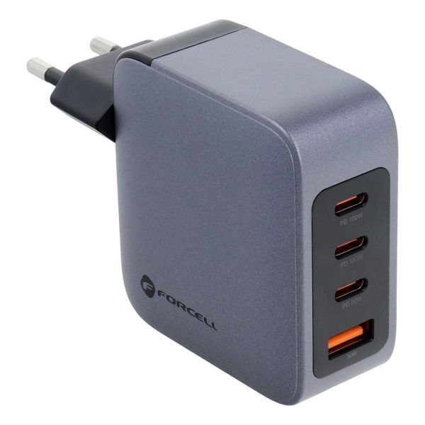FOCH-231421 Forcell F-Energy Travel Charger with 3x USB C and USB A sockets - 100W with PD and Quick Charge 4.0 function