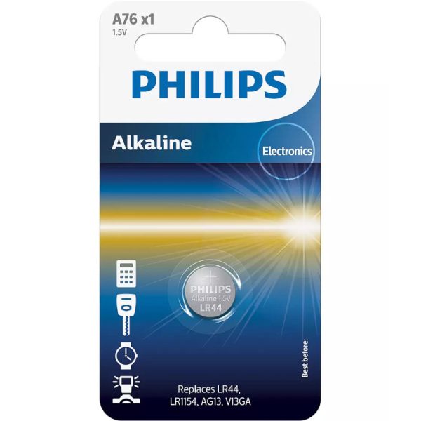 PH-A76-B1 Philips A76/01GRS Αλκαλική μπαταρία A76 / LR44 145 mAh 1.5 V Καρτέλα 1τμχ