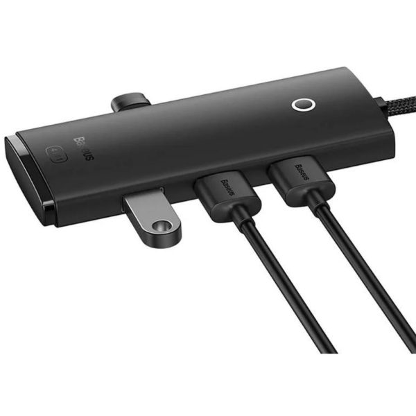 Baseus HUB  Adapter 4-Port USB-C OS-Lite 25cm (Black) (WKQX080101) (BASWKQX080101)