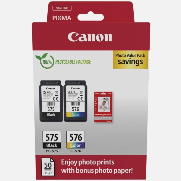 Canon Μελάνι Inkjet PG-575/CL-576 Ph.Value Pack (5438C004) (CANCL-576PVP)
