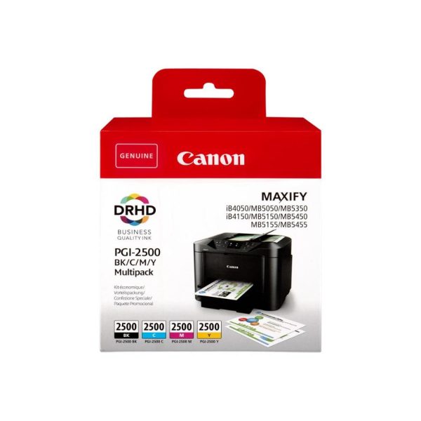 Canon Μελάνι Inkjet PGI-2500 Πακέτο 4 Μελανιών Κίτρινο / Κυανό / Ματζέντα / Μαύρο (9290B004) (CANPGI-2500MPK)