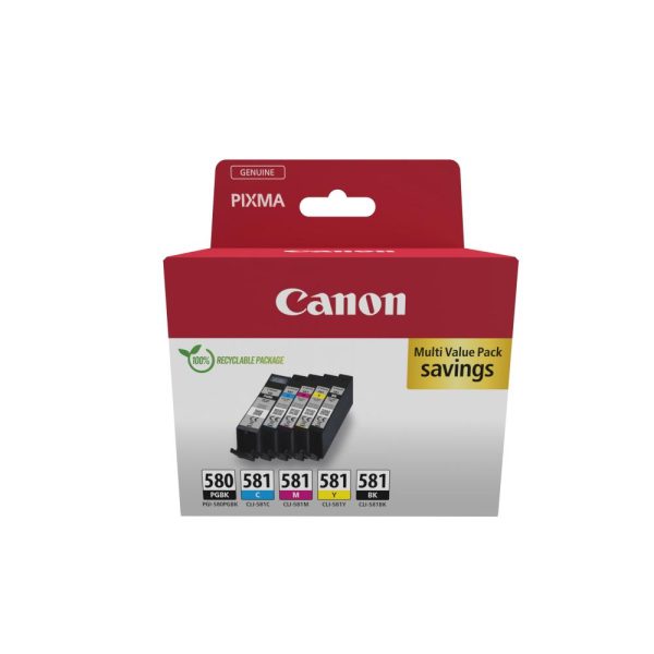 Canon Μελάνι Inkjet PGI580BK/CLI581 5 Colours (2078C007) (CANPGI580MP)