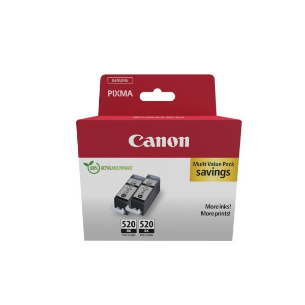 Canon Μελάνι Inkjet PGI-520 Twin Pack Black (2932B019) (CANPGI-520TP)