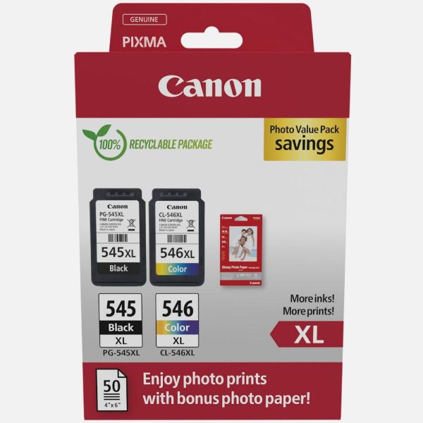 Canon Μελάνι Inkjet PG-545XL/CL-546XL Photo Value (8286B011) (CANPG-545XLPV)
