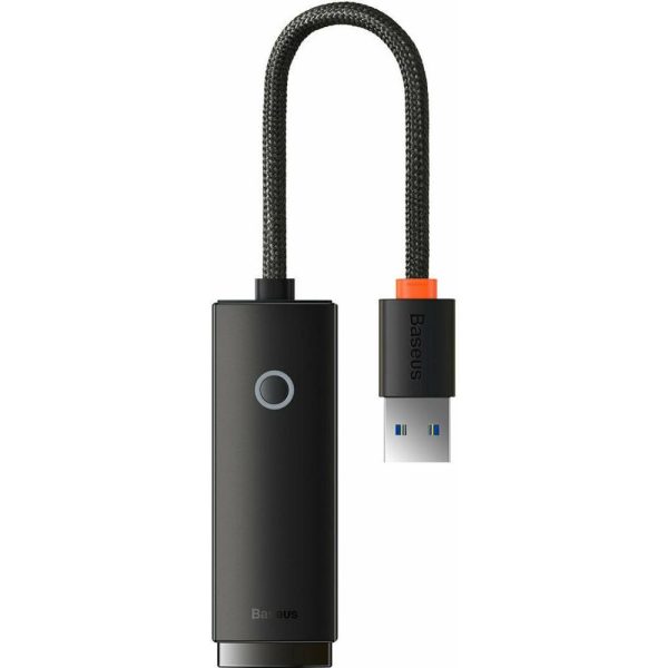 Baseus Network Αdapter Lite Series USB to RJ45 Black (WKQX000101) (BASWKQX000101)