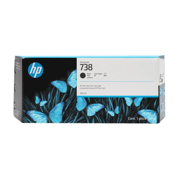HP Μελάνι Inkjet No.738 300-ML Black DesignJet (498N8A) (HP498N8A)