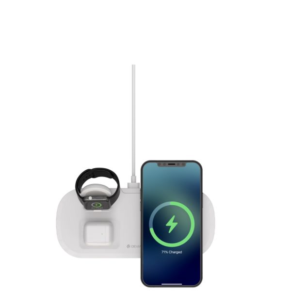DVWC-346552 DEVIA Smart 3in1 wireless charger 12W white